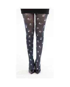 Nylon Totenkopf-Strumpfhose SKULL-B